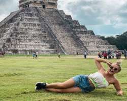 She is a travel enthusiast and went to see the famous Chichen Itza in November of 2019.